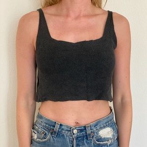 Brandy Melville gray crop top